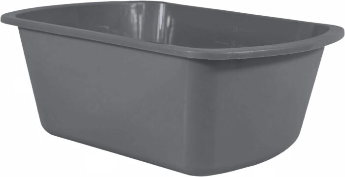 Wash Basins – Rectangular Plastic Hospital Bedside Soaking Tub [1 Pack] Small 7 Quart Graduated Bucket - Portable Washbasin for Washing, Cleaning, Foot Bath, Washing Dishes, Face Cleansing Bowl